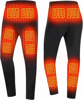 Heated Underwear Pants for Men, 3 Heating Level Electric Thermal Bottom with 12 Heating Zones for Hunting