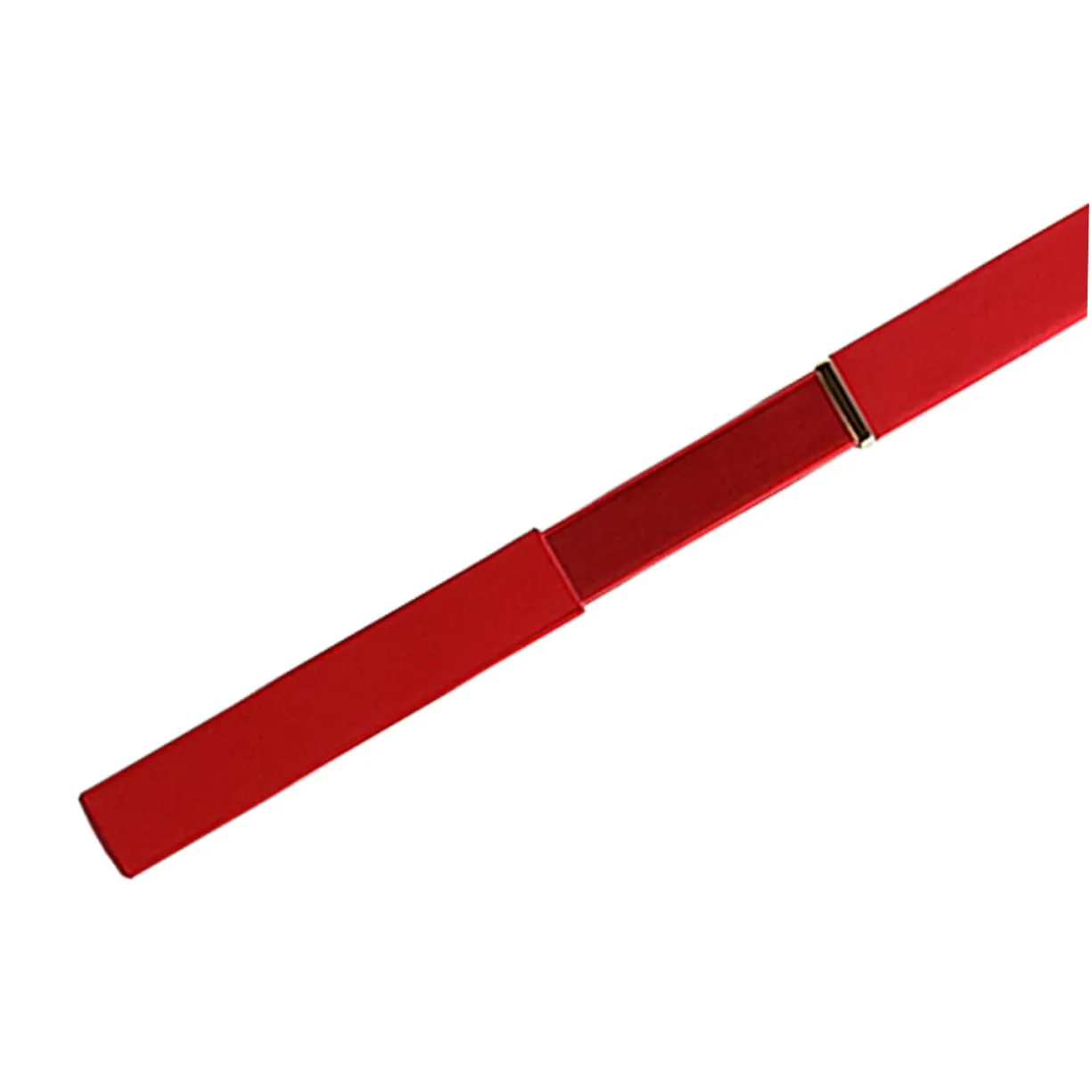 Hemoton 3pcs Retractable Lip Brush with Nylon Fiber Bristles Portable Makeup Applicator Metal Tube Red for Lip Gloss and Use