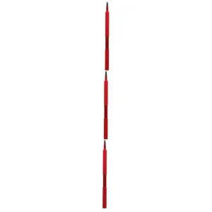 Hemoton 3pcs Retractable Lip Brush with Nylon Fiber Bristles Portable Makeup Applicator Metal Tube Red for Lip Gloss and Use