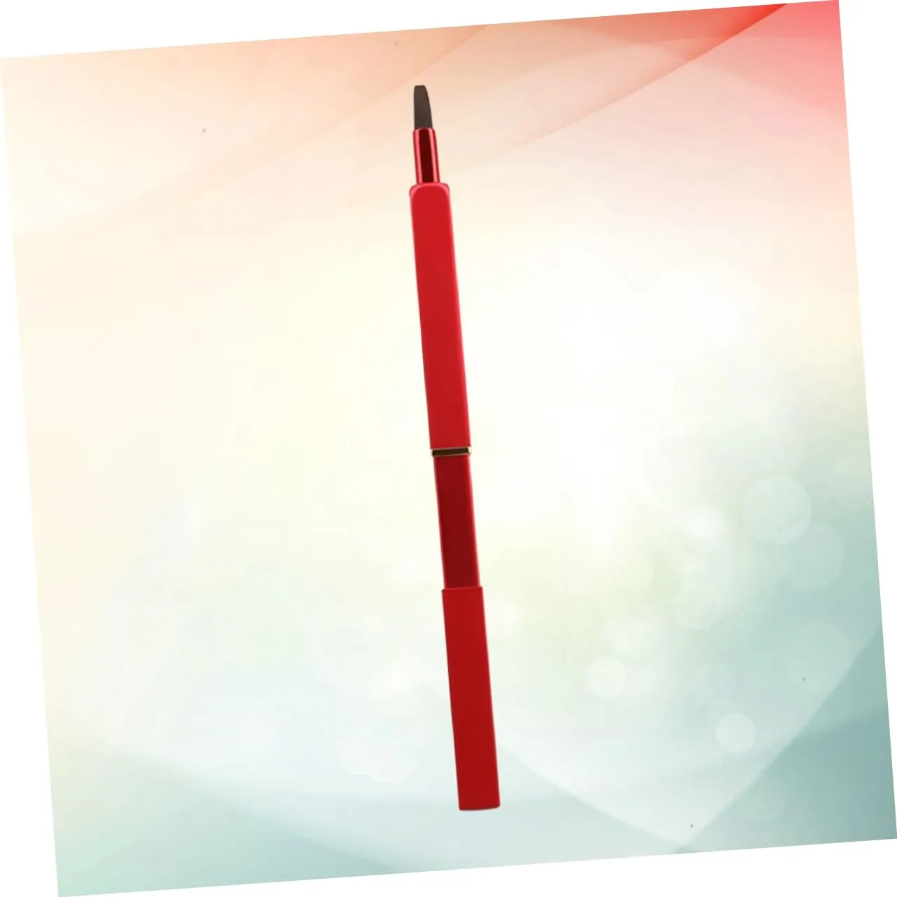 Hemoton 3pcs Retractable Lip Brush with Nylon Fiber Bristles Portable Makeup Applicator Metal Tube Red for Lip Gloss and Use