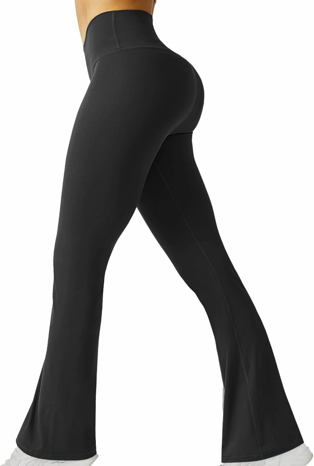 HGps8w Stretch Flare Yoga Pants for Women Bell Bottom Leggings High Waisted Buttery Soft Bootcut Running Sports Sweatpants