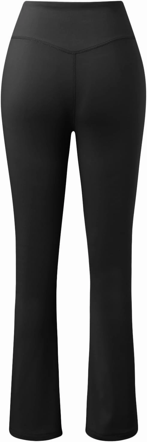 HGps8w Stretch Flare Yoga Pants for Women Bell Bottom Leggings High Waisted Buttery Soft Bootcut Running Sports Sweatpants