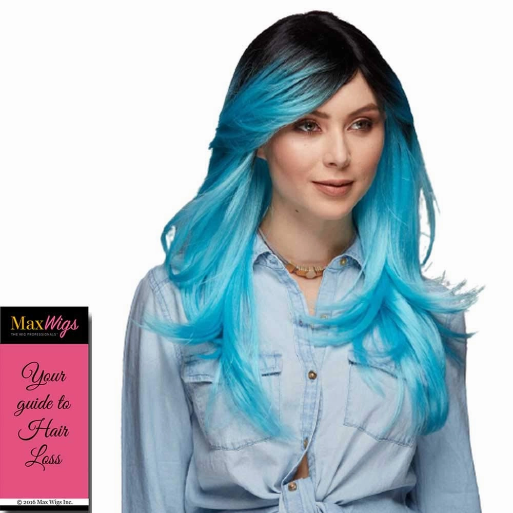 Hipster Blush Wig Color Crimson Sangria - Sepia Wigs 2 Tone Feathered Wavy Heat Friendly Synthetic Fiber Side Swept Bangs Fantasy Sexy Costume Bundle MaxWigs Hairloss Booklet