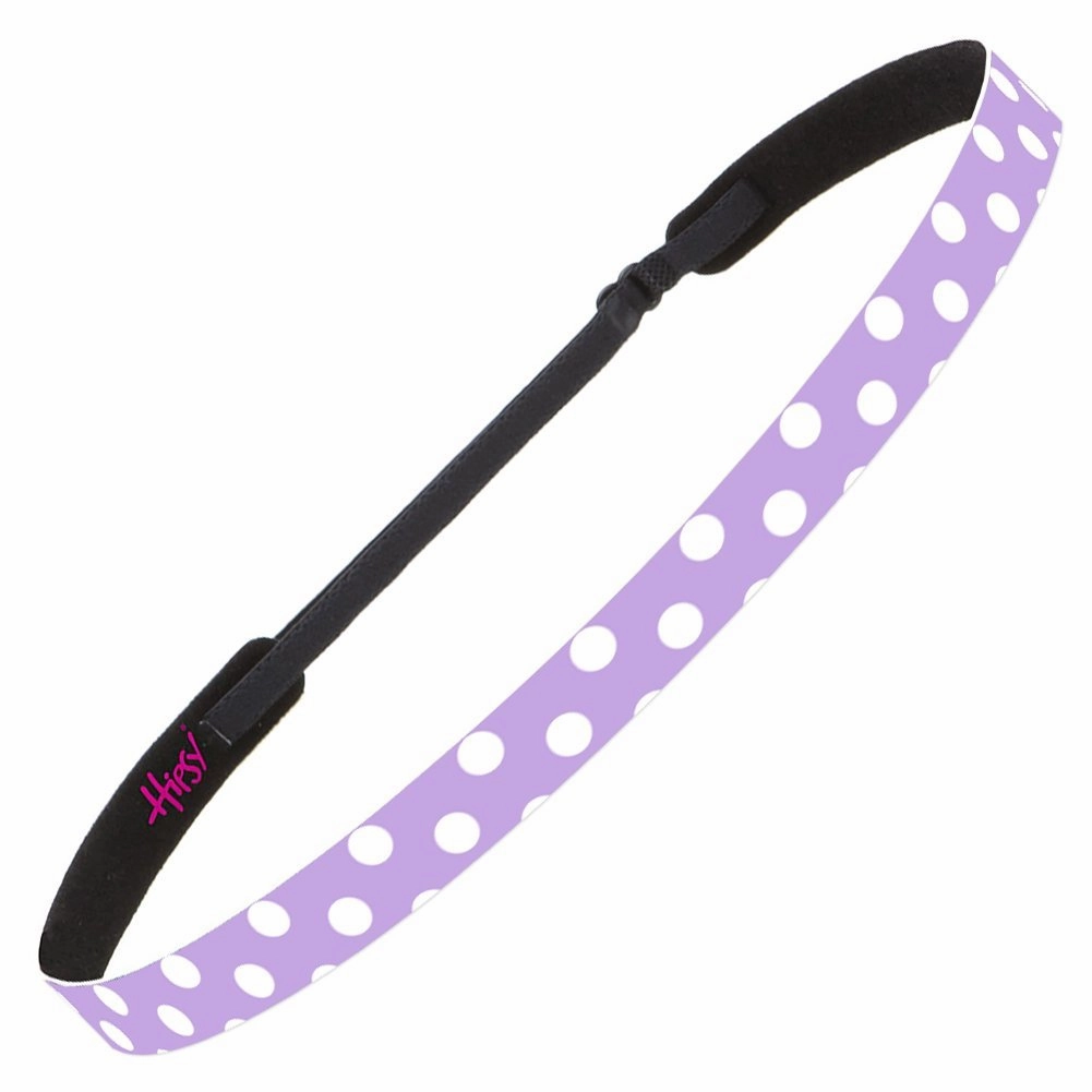 Hipsy Adjustable Non Slip Skinny Fashion Printed Sports Headbands 3-pack (Polka Dot Light Pink/Seafoam/Light Purple)