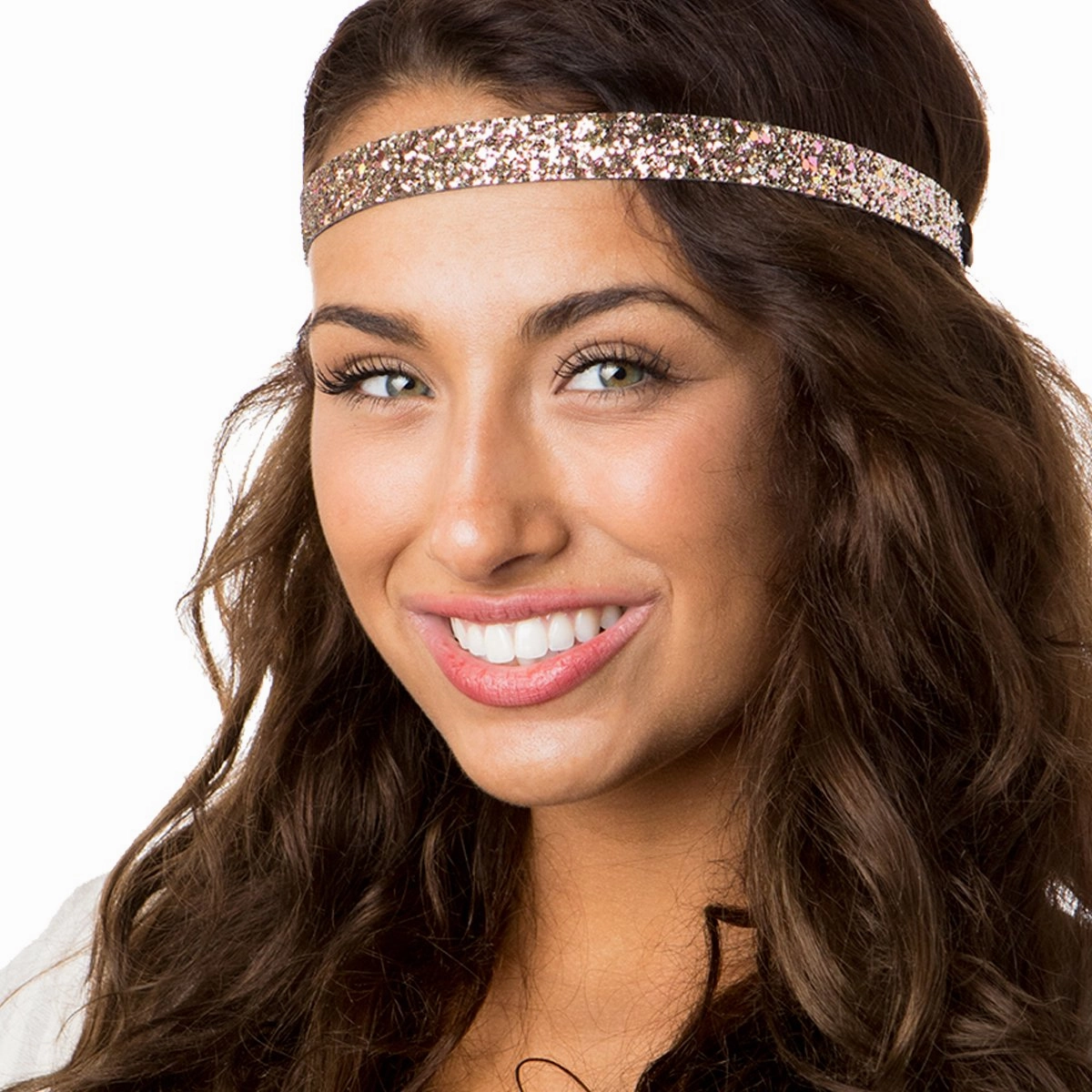 Hipsy PLUS Size, Adjustable No Slip Sparkly Bling Glitter Skinny 5pk Headbands for Women Girls & Teens (Skinny Navy/Rose Gold/Black/Pink Rose/Gunmetal)