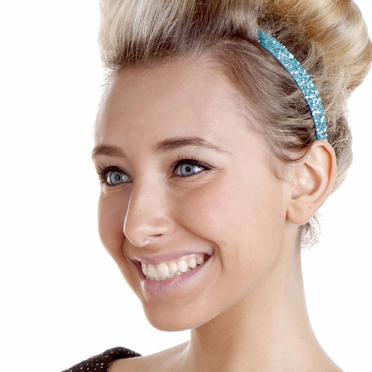 Hipsy Women's Adjustable NO SLIP Bling Glitter Headband Multi Gift Packs (Skinny Seafoam/Light Pink/Pearl/Light Blue/Gunmetal 5pk)