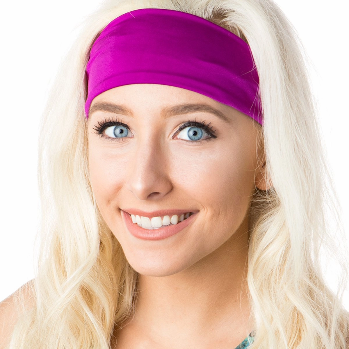 Hipsy Xflex & Fashion Printed No Slip Headband Mixed 2-Packs for Women Girls Teens (Fuchsia Xflex & Pink Tribal Diamonds)