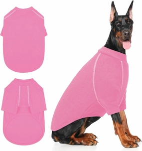 IECOii Great Dane Sweater,Pet Dog Sweater for Extra Large Size Dogs,Fleece Sweatshirt for Dogs Girl Boy,Warm Dog Winter Sweater for Big Dogs,Stretchy Dog Sweatshirt Dog Cold Weather Coats,Pink,5XL