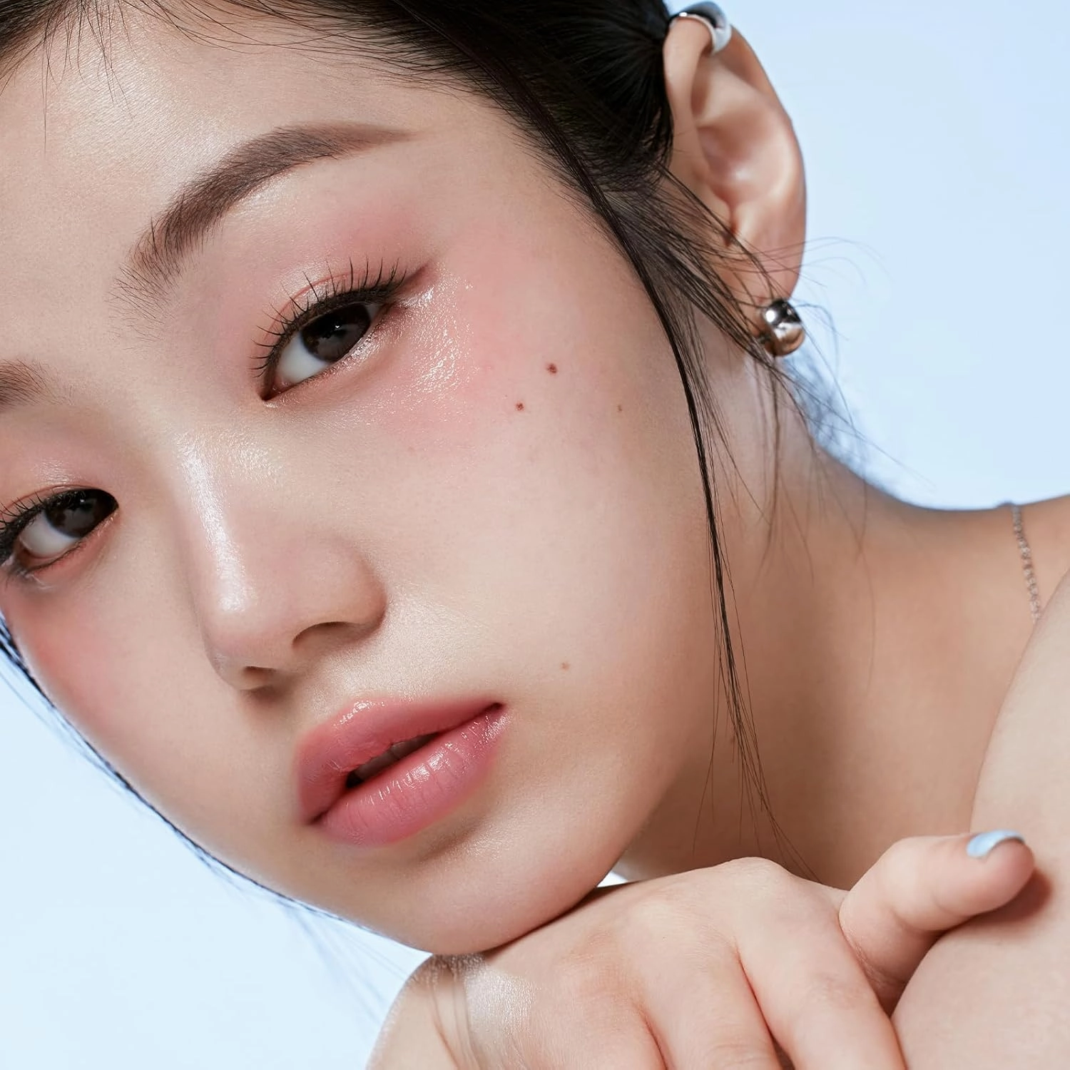 INTO YOU Multi-use Blush Stick Clean Fit and Clean Makeup, 3 in 1 Blendable Color and Cooling Water-like Feeling Blush Stick for Cheeks, Eyes and Lips, Pure Crimson Maple(MS03)