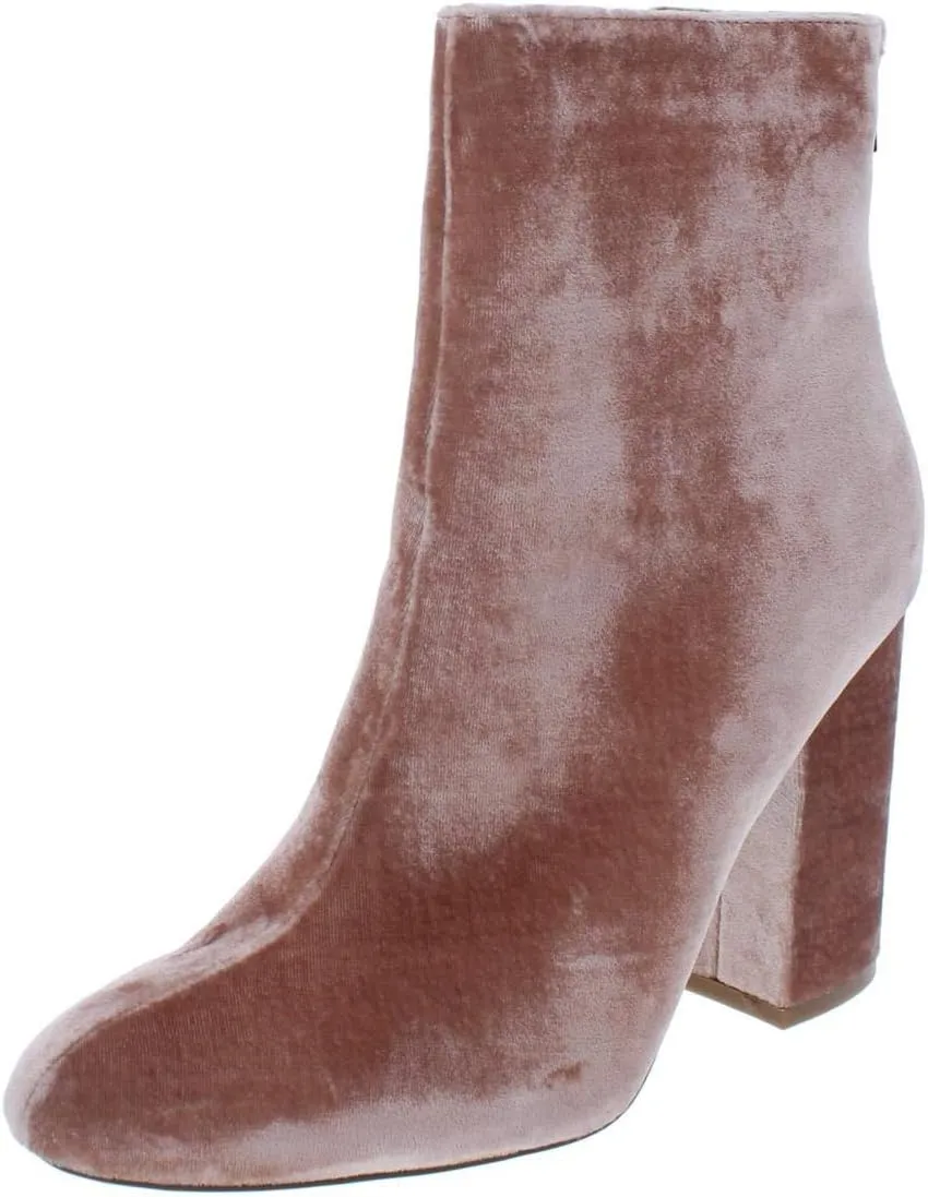 Ivanka Trump Womens Teloran Velvet Bootie Ankle Boots Pink 9.5 Medium (B,M)