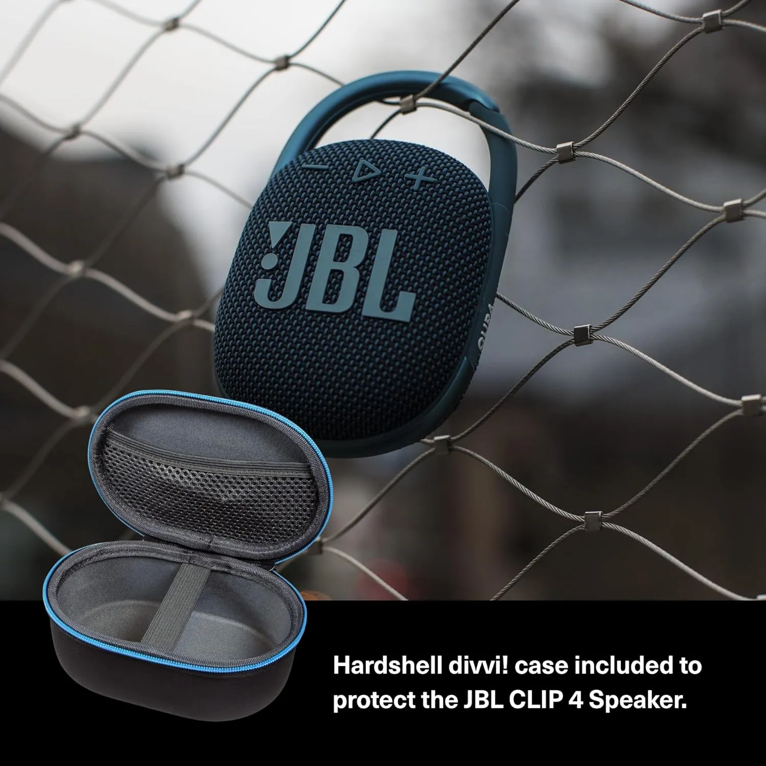 JBL Clip 4 Portable Bluetooth Speaker (Pink)   Bundle with divvi! Protective Hardshell Case (Black)