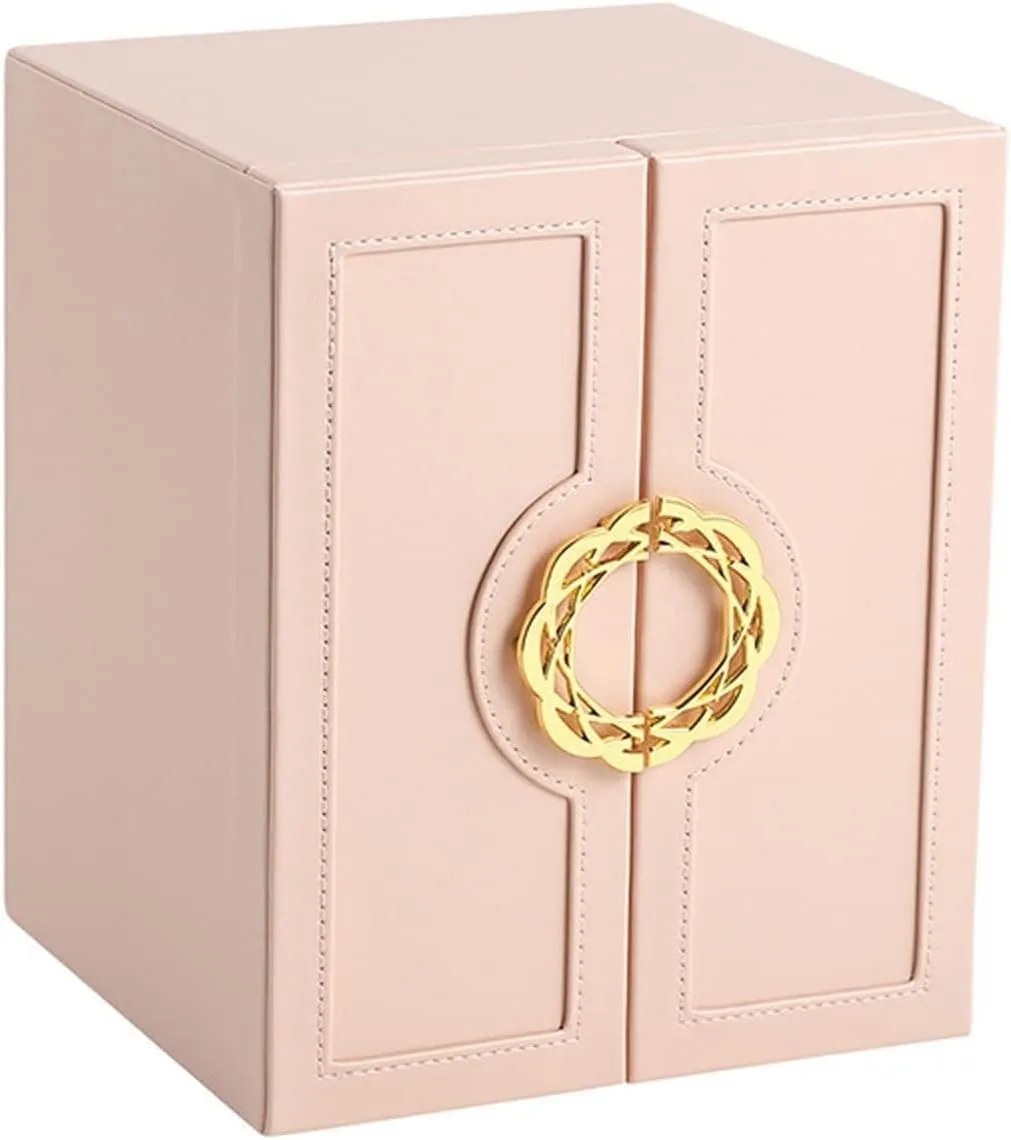Jewelry Box PU Leather Organizer 5-Tier Storage Case Earrings Bracelets Rings Necklace Watches