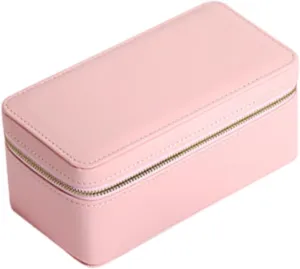 Jewelry Box Watch Storage Box Jewellery Packaging Portable Jewelry Travel Case Bangle Box for Anniversary Dresser Bracelets, Pink