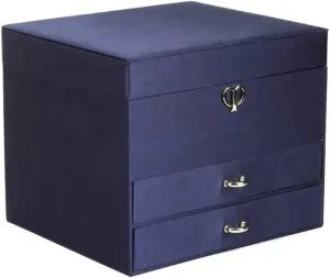 Jewelry Case Ring Box 3-Layer Silk Surface Velvet Jewelry Organizer Box Jewelry Display Storage Case Small 2 Watch Pillow Box. Jewelry Organizer (Color : OneColor, Size : 23x20x19cm)