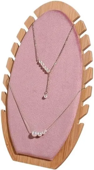 Jewelry Holder Stand Creative Necklace Display Rack Pendant Display Board Jewelry Jewelry Counter Ornaments Props Large Capacity Jewelry Racks Jewelry Display(Pink)