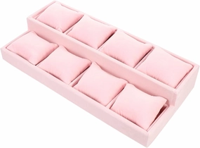 Jewelry Display Case Pillow Watch Bracelet Tray Velvet Jewelry Storage Pink