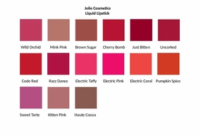 Jolie Liquid Lipstick - Luxurious, Creamy Lipstick W/Wand Applicator (Code Red)