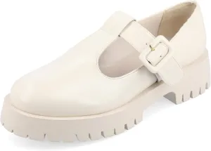 Journee Collection Womens Faux Leather Buckle Mary Janes