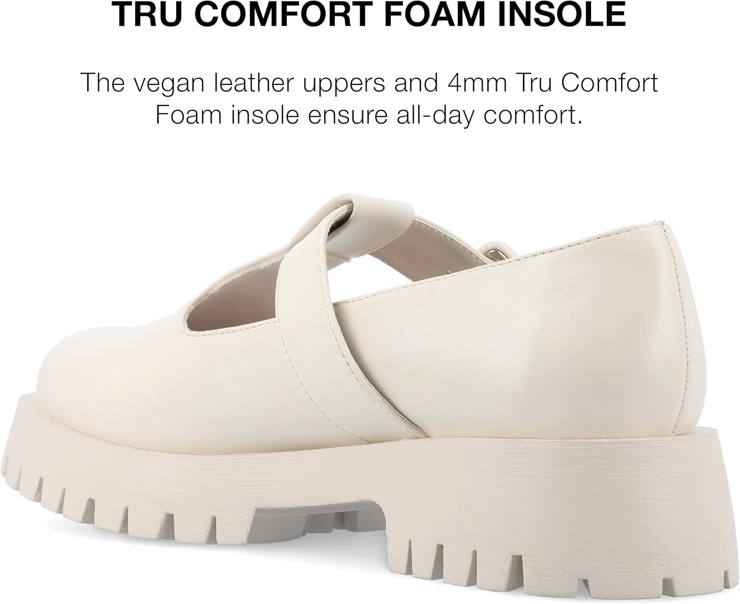Journee Collection Womens Faux Leather Buckle Mary Janes