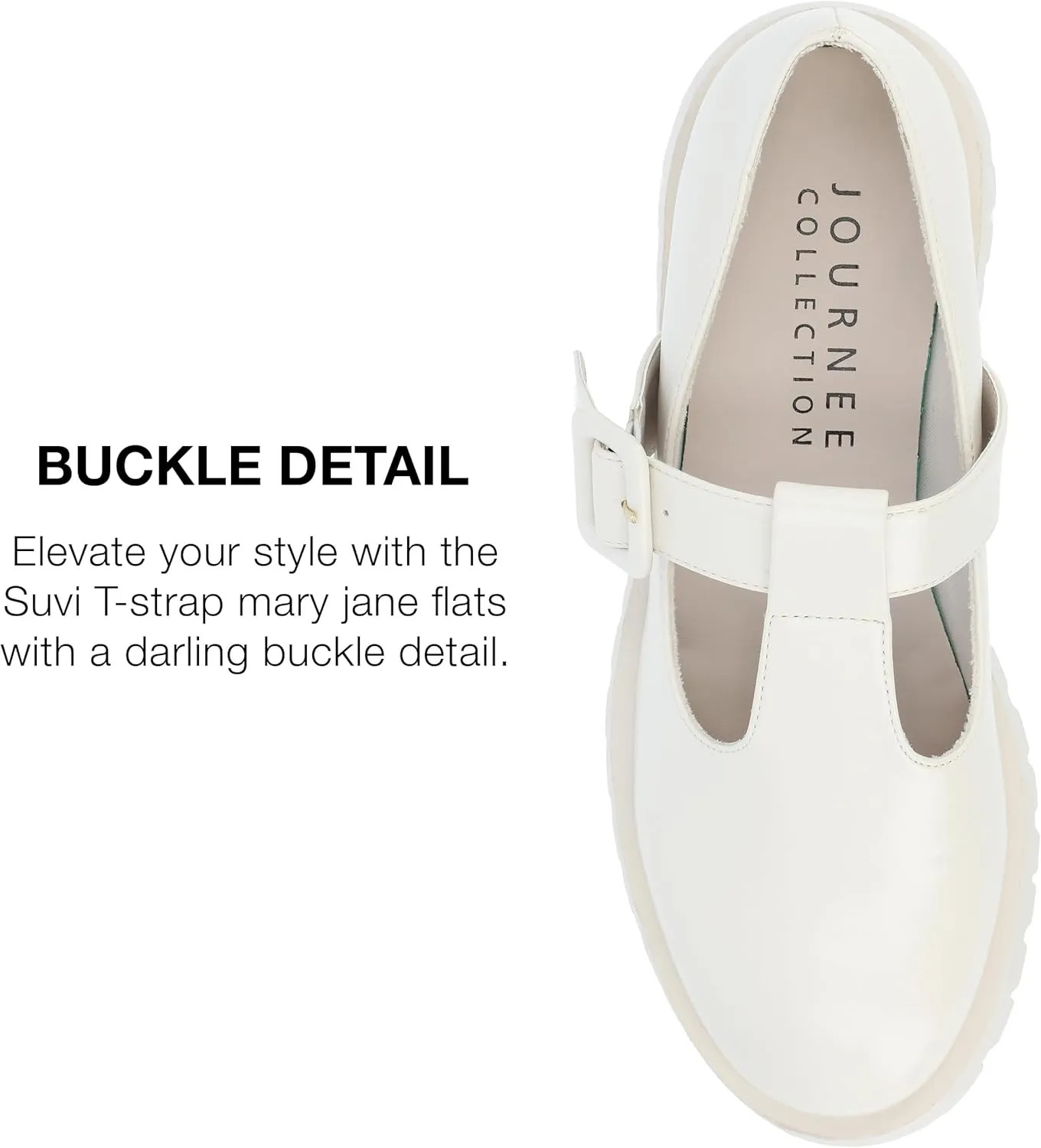 Journee Collection Womens Faux Leather Buckle Mary Janes