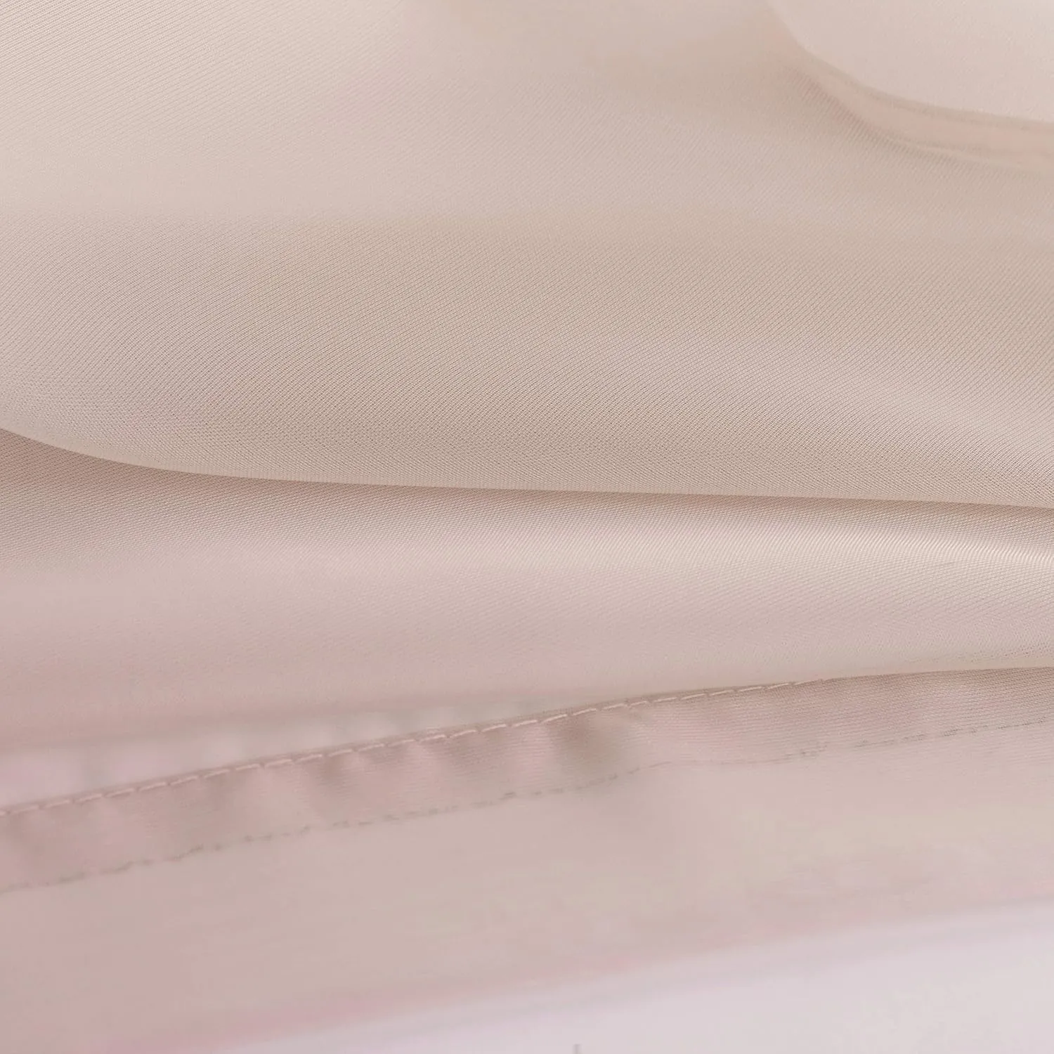 KEQIAOSUOCAI Blush Pink Sheer Curtains 45 Inches Long for Kitchen Bathroom - Rod Pocket Solid Voile Sheer Window Panels Drapes for Nursery, Rose Blush, 1 Pair Sets, 52 Inch x 45 Inch