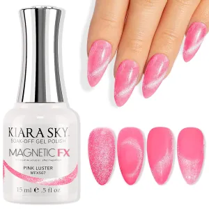 KIARA SKY Gel Polish MagneticFX Magnetic Cat Eye Effect Soak Off 0.5 fl oz, Pink Luster (hot pink)