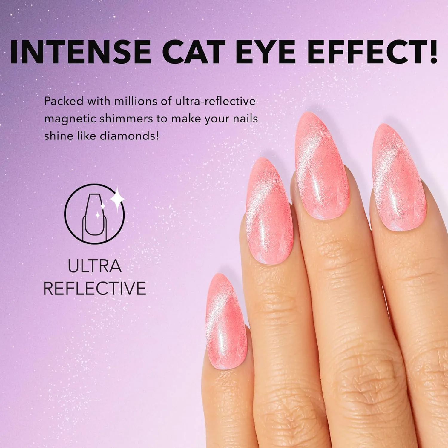KIARA SKY Gel Polish MagneticFX Magnetic Cat Eye Effect Soak Off 0.5 fl oz, Rosaly (metallic pink)