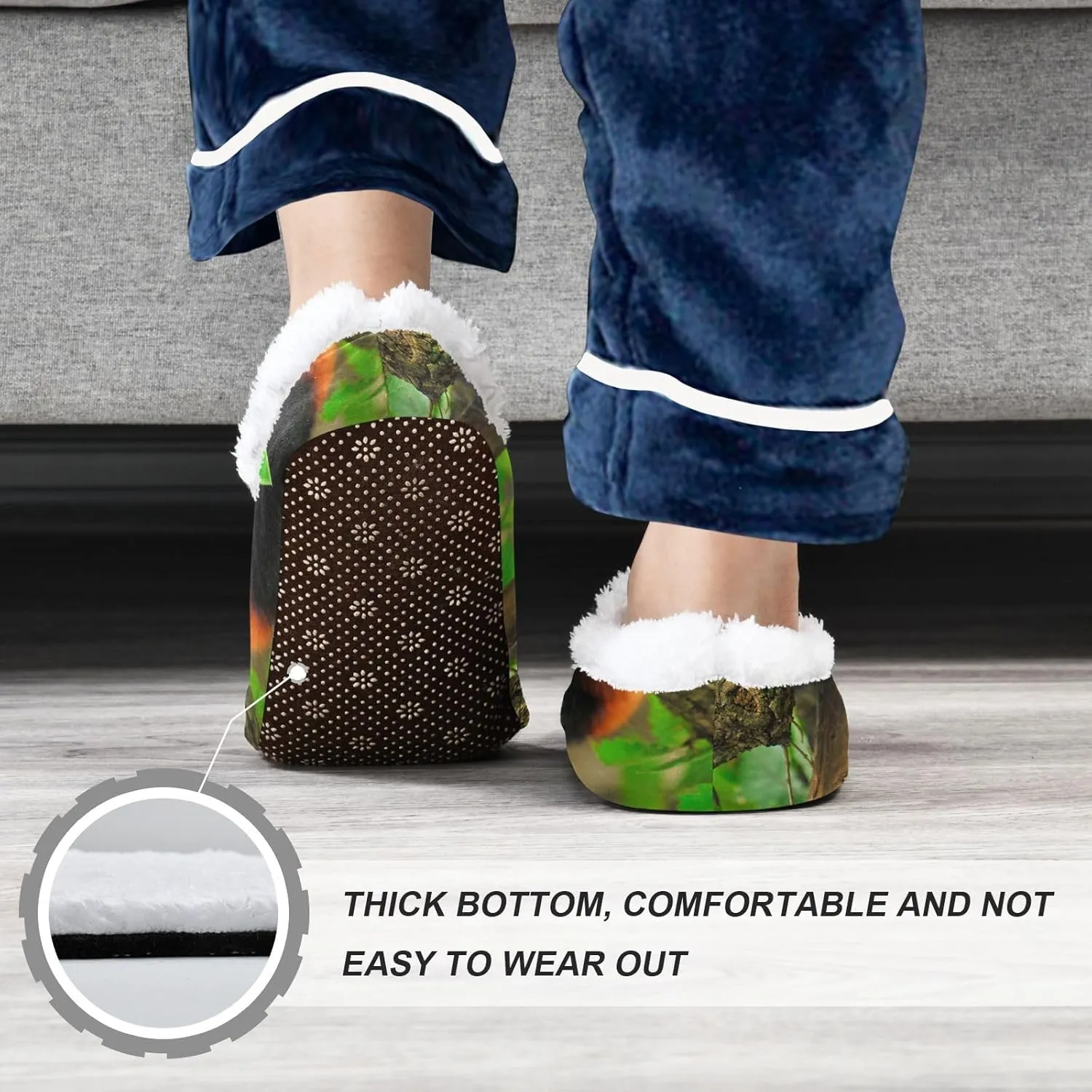 Kids Winter Slippers Lovely Red Panda Bears Warm Soft Non Slip House Slippers for Boys Girls Indoor
