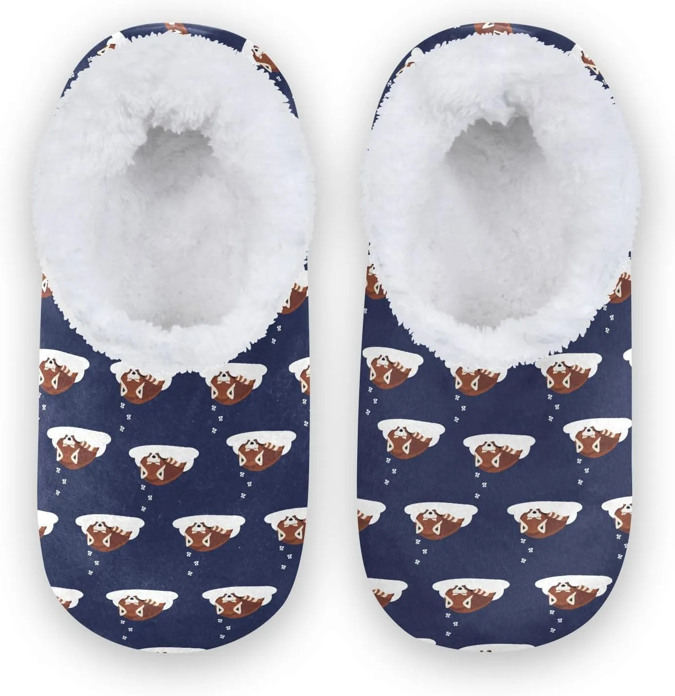 Kids Winter Slippers Lovely Red Panda Pattern Animal Warm Soft Non Slip House Slippers for Boys Girls Indoor
