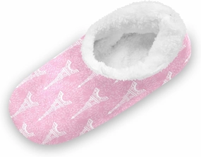 Kids Winter Slippers White Paris Eiffel Tower Pink Leaf Warm Soft Non Slip House Slippers for Boys Girls Indoor