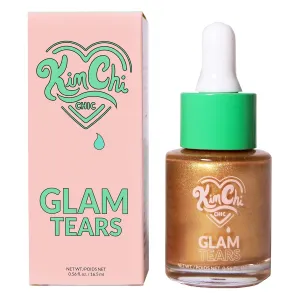 KimChi Chic Beauty Glam Tears Liquid Highlighter, Cheek Shimmer and Body Glitter, Sun-Kissed and Glowing Skin, Luminous Finish, Vegan Makeup, Gold Highlighter, 0.56 fl oz