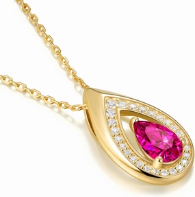 Kstyle 14K Gold Birthstone Pendant Necklaces for Women, Wife Girlfriend Daughter Mom Grandma Gifts, Dainty Birthday Jewelry for Her (925 Sterling Silver Base)