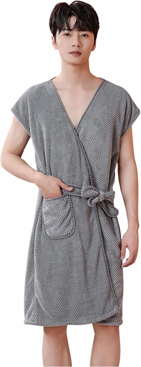 Lace-up Bath Skirt Wearable Bathrobe for Women Men Bathing Shower Spa Hotel Travel Quick Dry Bath Towel Robe