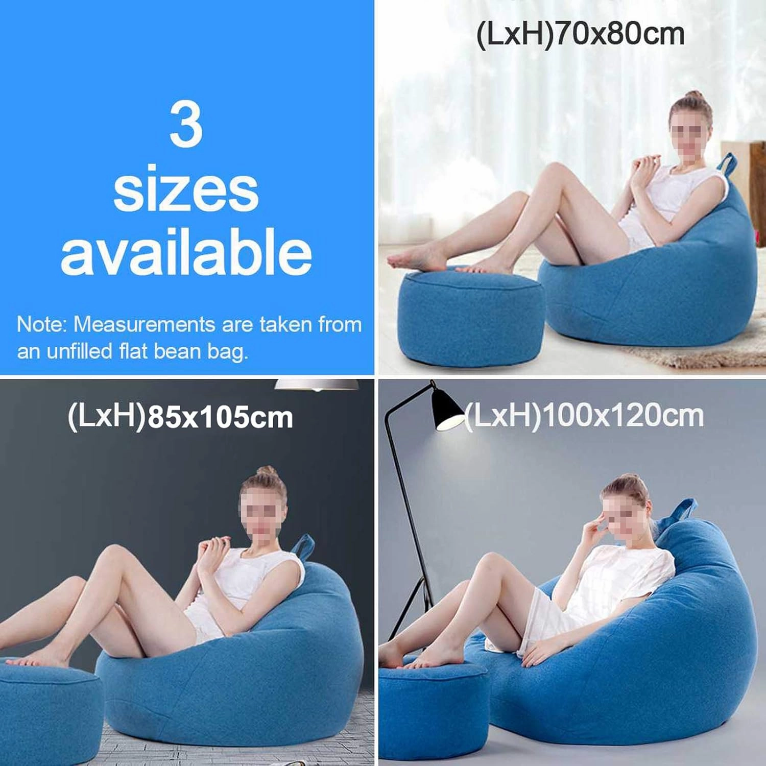 Lazy Sofa Cover Without Filler for Adults and Children Armchair Cover Complies with Ergonomic Design with Hidden Zip Design 3 Sizes,Brown,S