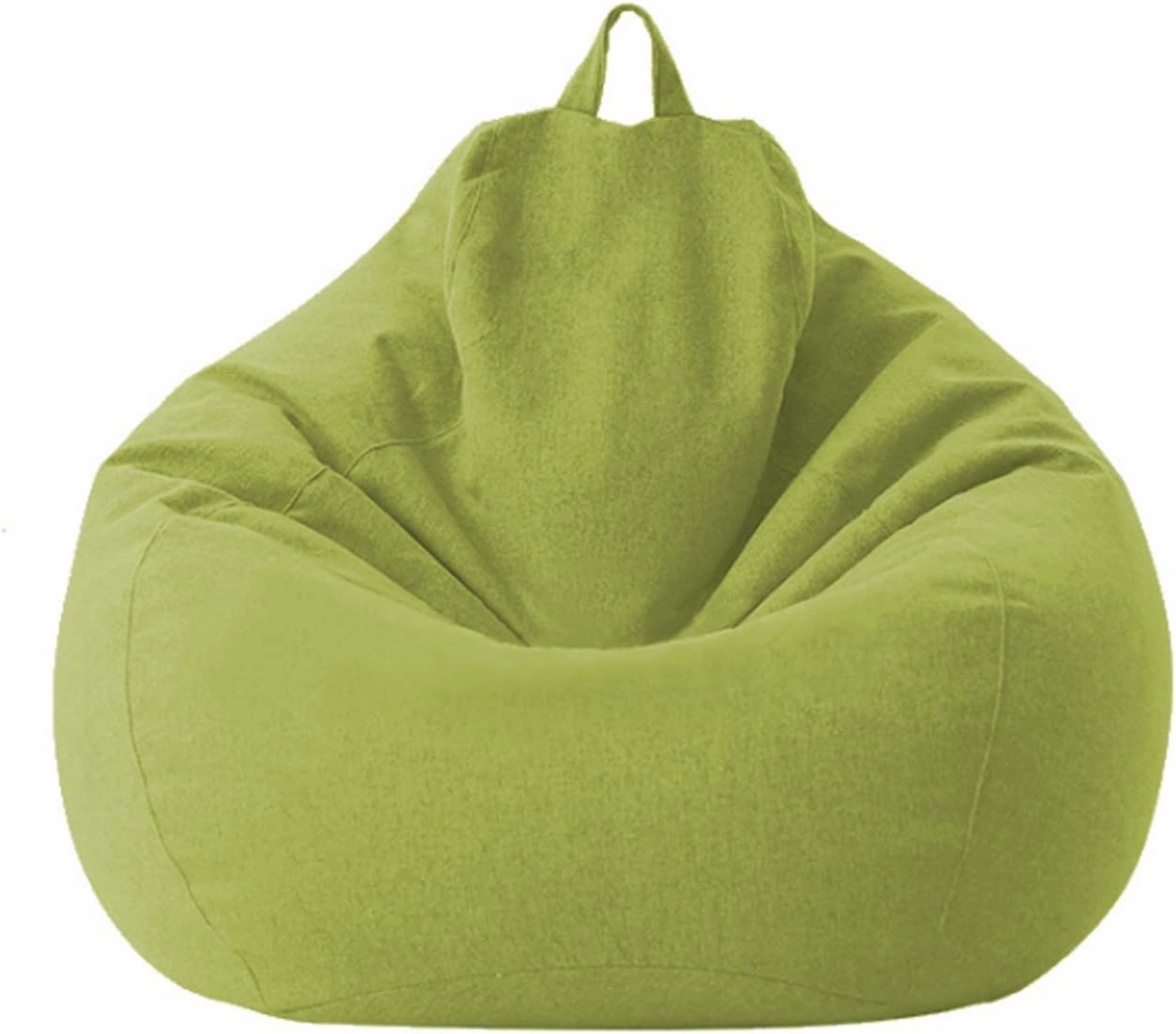 Lazy Sofa Cover Without Filler for Adults and Children Armchair Cover Complies with Ergonomic Design with Hidden Zip Design 3 Sizes,Green,S
