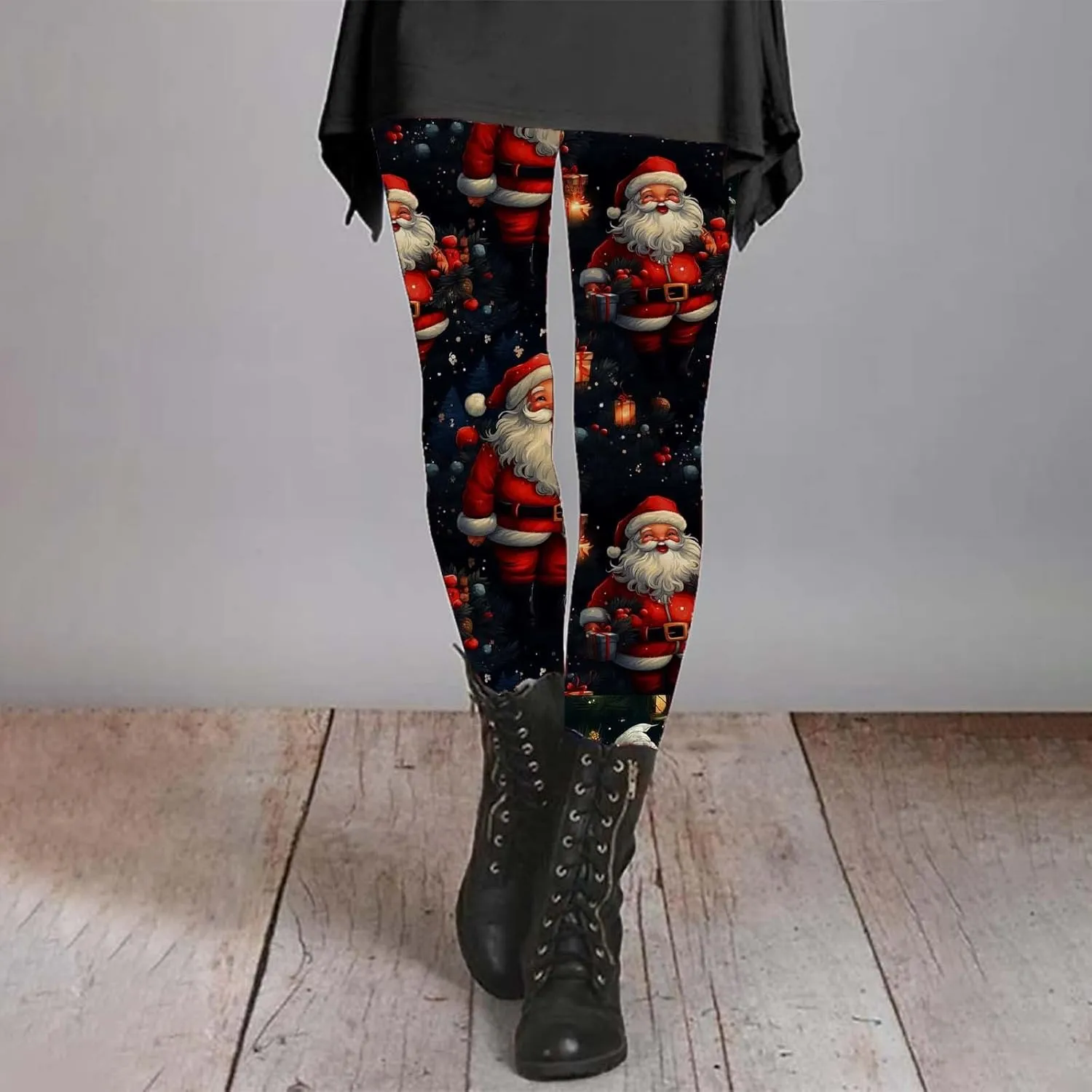 Leggings for Women Winter Leggings Artistic Splash Printed Soft Stretchy Pants Women's Pants Plus Size Snow Lined