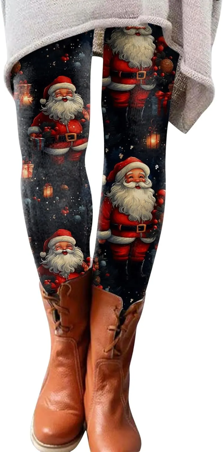 Leggings for Women Winter Leggings Artistic Splash Printed Soft Stretchy Pants Women's Pants Plus Size Snow Lined