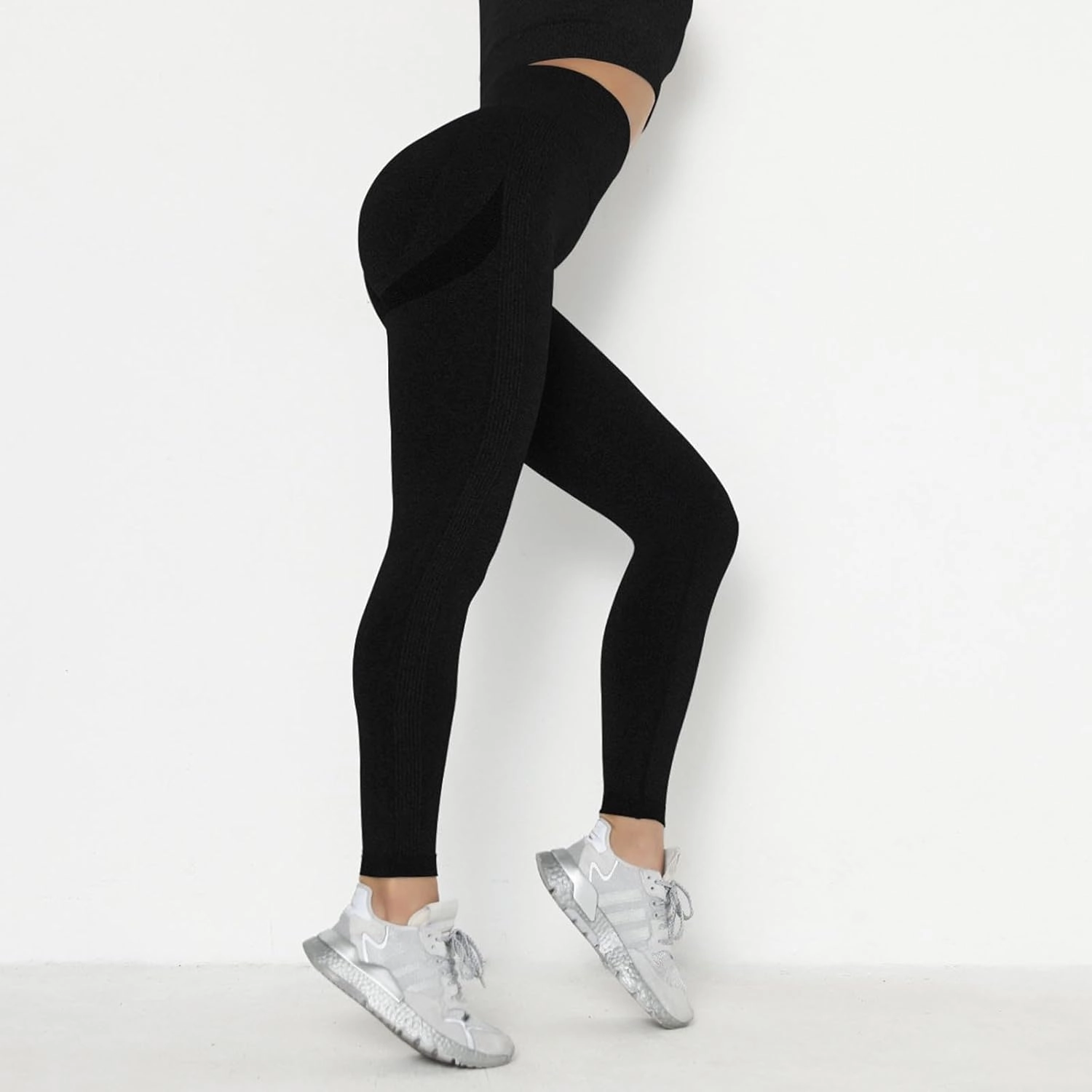 Leggings for Women Tummy Control Elastic High Waisted Yoga Pants Soft Scrunch Butt Lift Pull On Casual Workout Tights