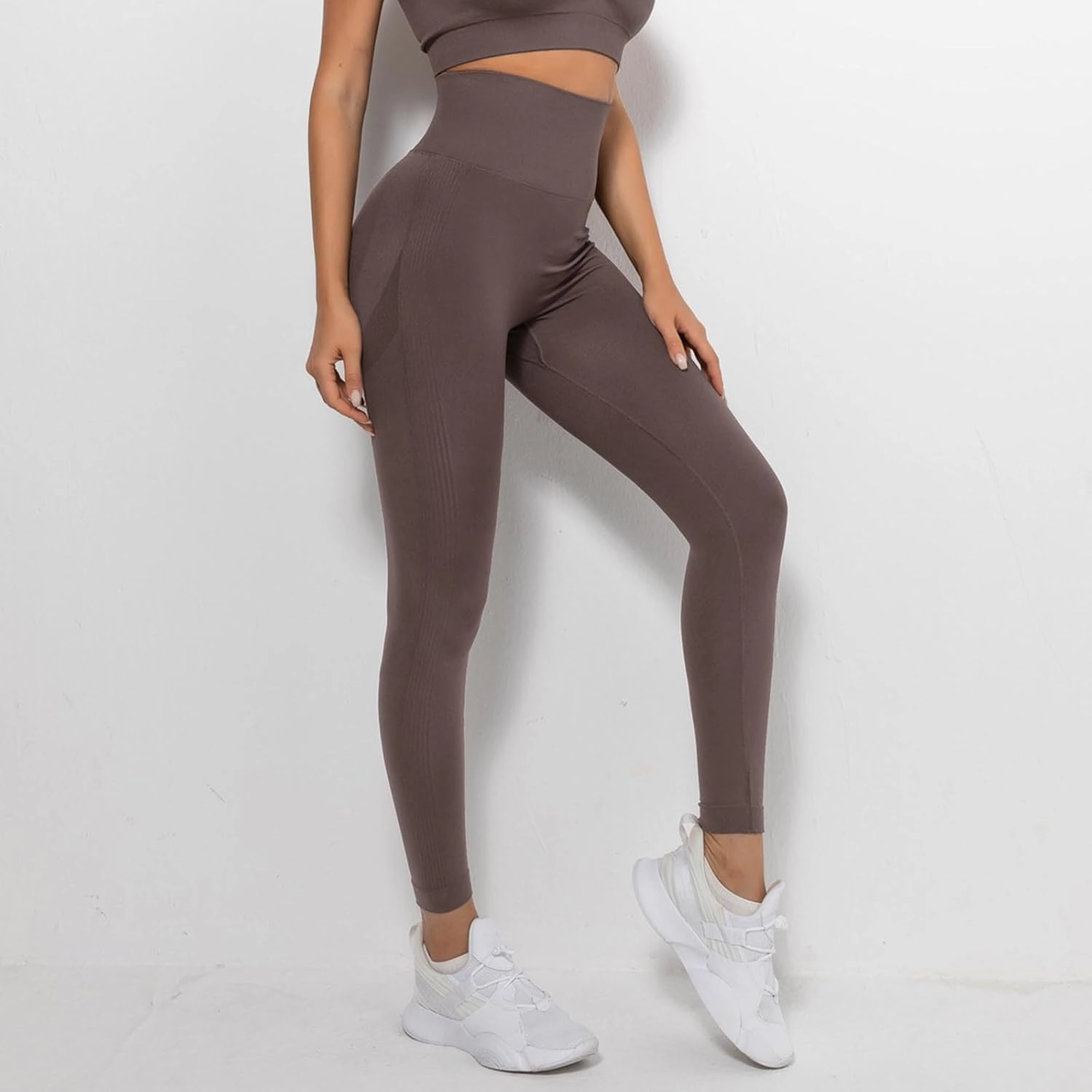 Leggings for Women Tummy Control Elastic High Waisted Yoga Pants Soft Scrunch Butt Lift Pull On Casual Workout Tights