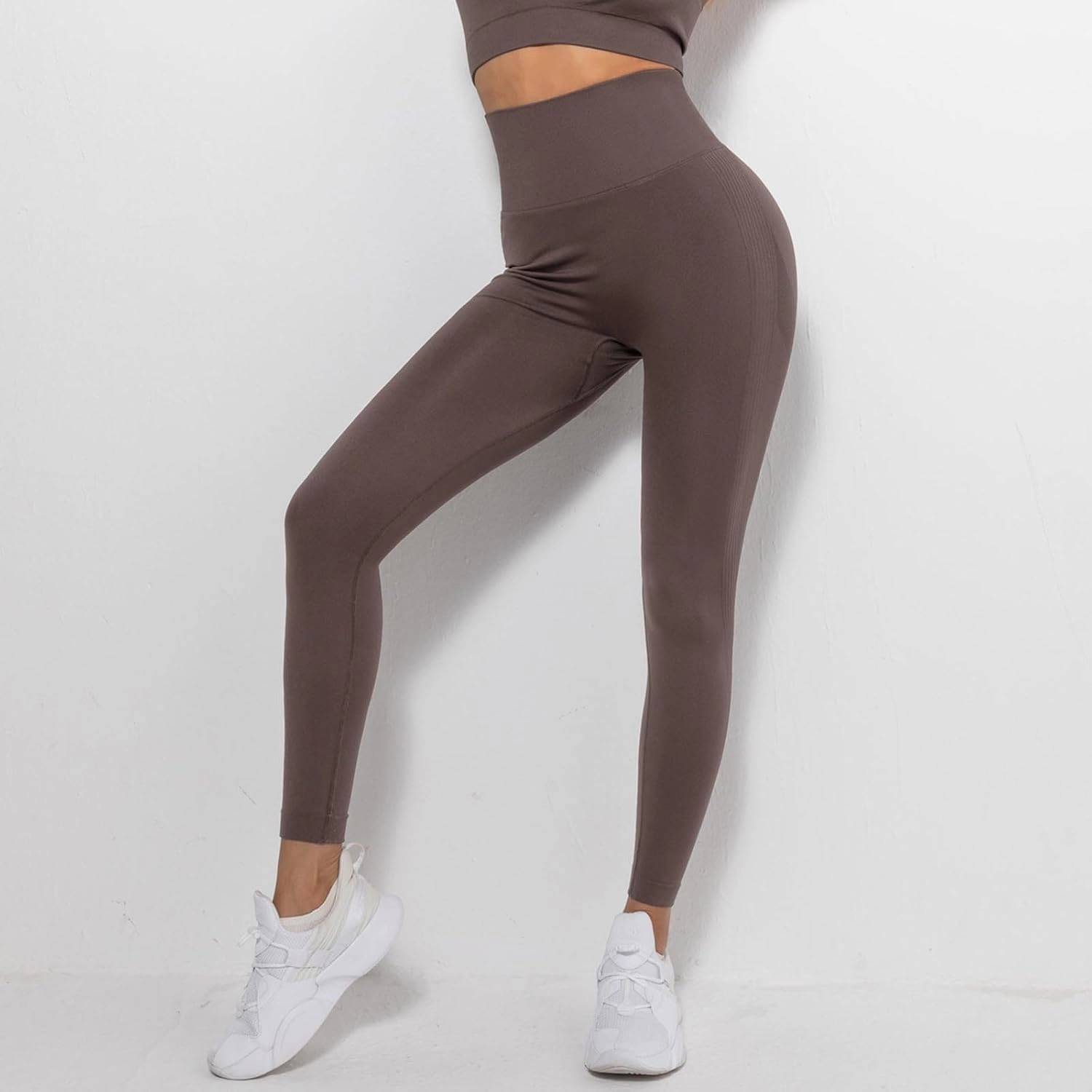 Leggings for Women Tummy Control Elastic High Waisted Yoga Pants Soft Scrunch Butt Lift Pull On Casual Workout Tights