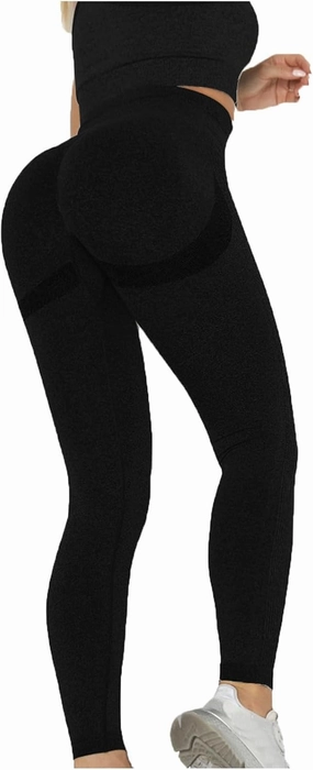 Leggings for Women Tummy Control Elastic High Waisted Yoga Pants Soft Scrunch Butt Lift Pull On Casual Workout Tights