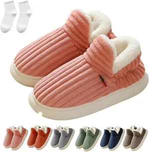 LELEBEAR Pluffi Slipper Booties Women, Pluffi The Cozy Stylish Slipper, Winter Cozy Warm Plush Lining Slippers