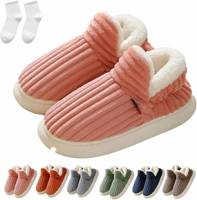 LELEBEAR Pluffi Slipper Booties Women, Pluffi The Cozy Stylish Slipper, Winter Cozy Warm Plush Lining Slippers