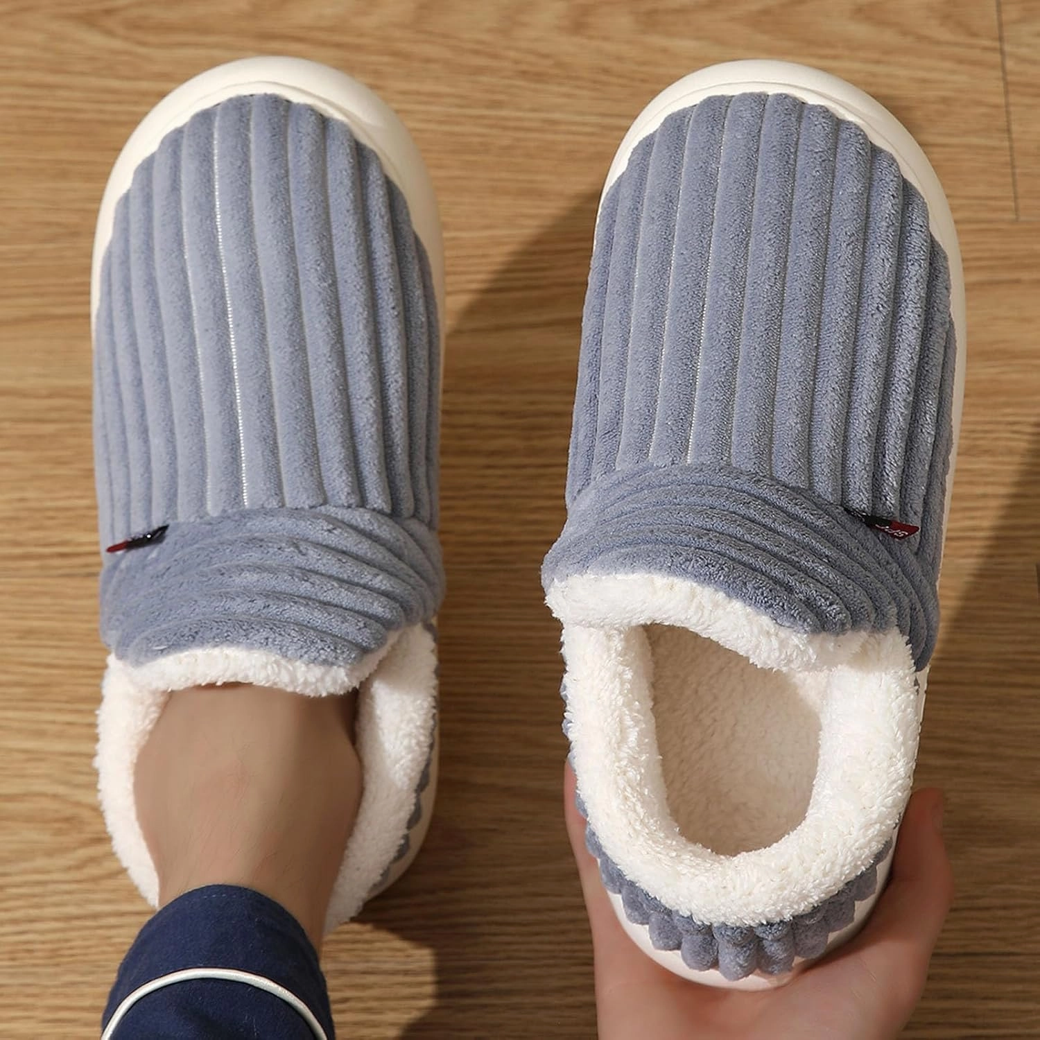 LELEBEAR Pluffi Slipper Booties Women, Pluffi The Cozy Stylish Slipper, Winter Cozy Warm Plush Lining Slippers