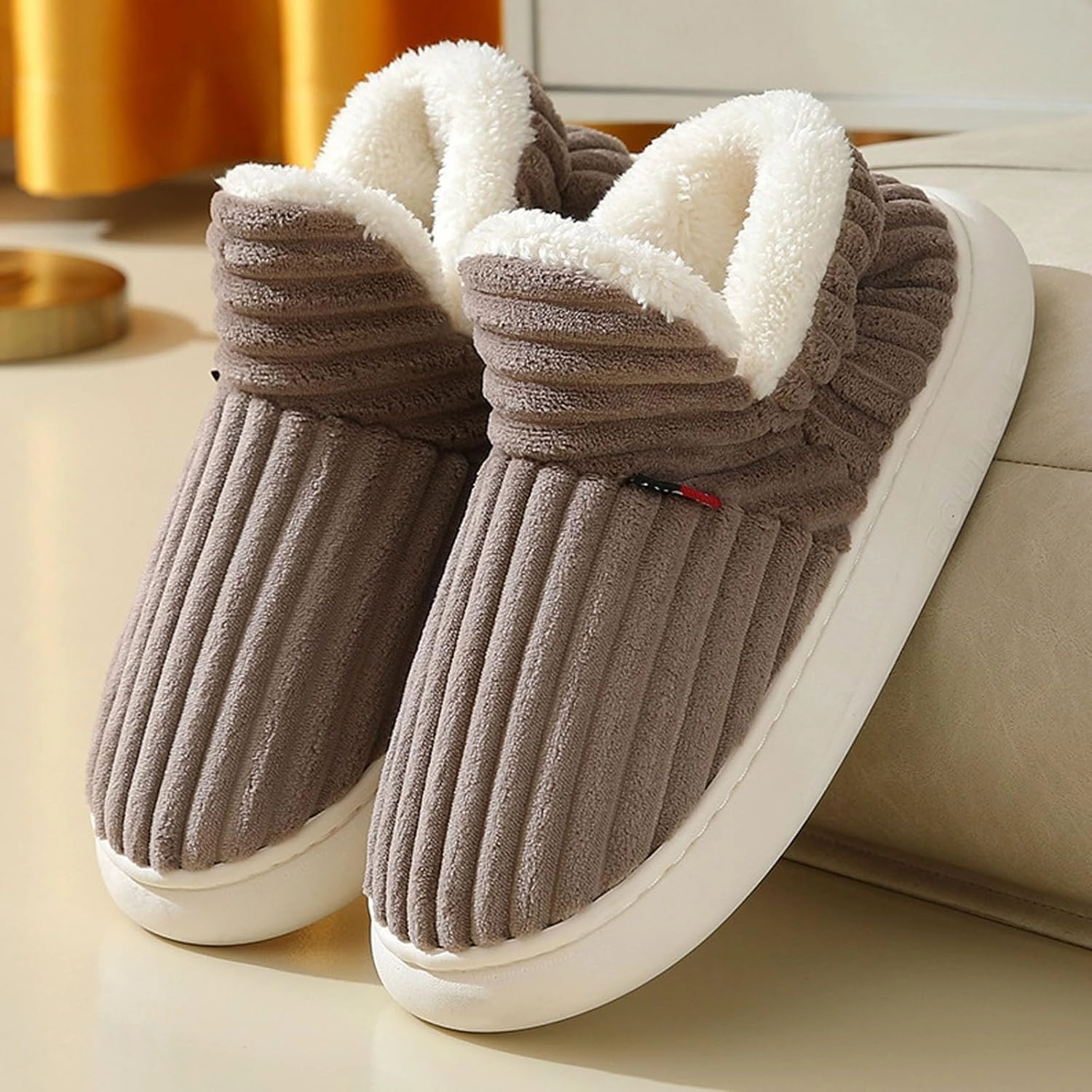 LELEBEAR Pluffi Slipper Booties Women, Pluffi The Cozy Stylish Slipper, Winter Cozy Warm Plush Lining Slippers