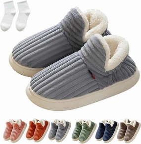 LELEBEAR Pluffi Slipper Booties Women, Pluffi The Cozy Stylish Slipper, Winter Cozy Warm Plush Lining Slippers