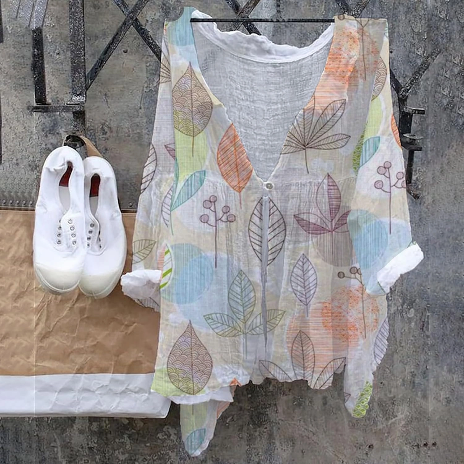 Linen Button Down Shirt Women Natural Autumn Fragrant Fabric Shirt White Button Down Shirt Women Womens Business