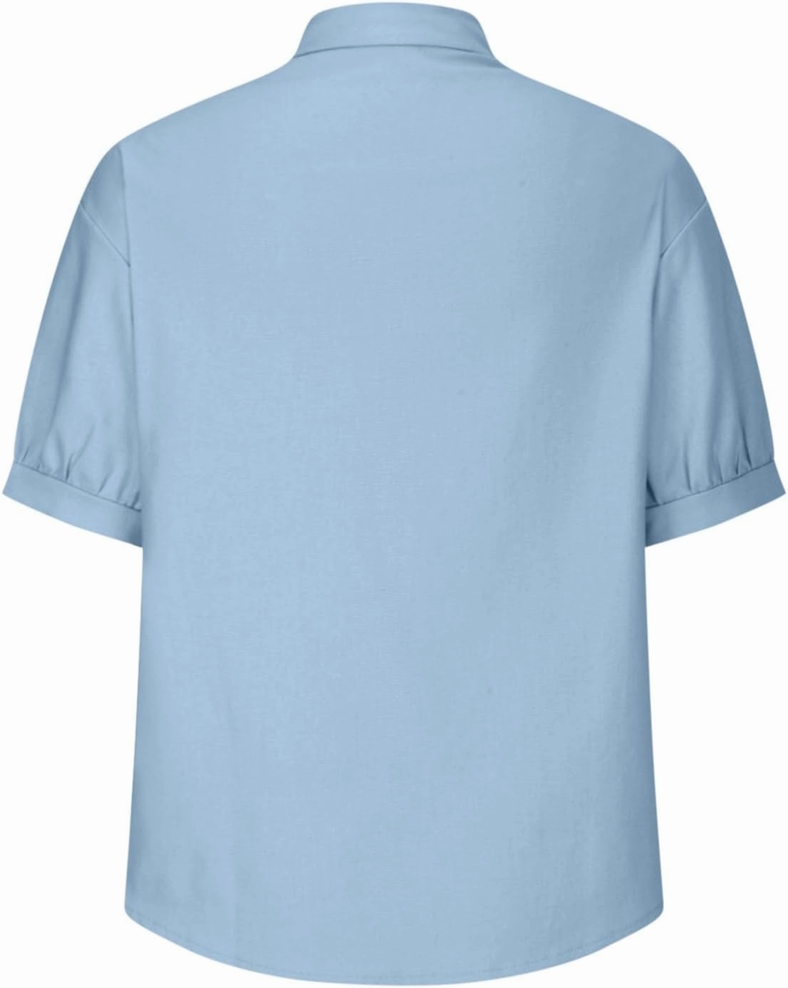 Linen Shirts for Women Casual Half Sleeve High Neck Blouses Casual Cotton Linen Lightweight Summer Boho Tops