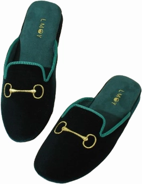 LMOY Velvet Slippers Women'S Slippers House Lightweight Non-Slip Elegant House Slippers