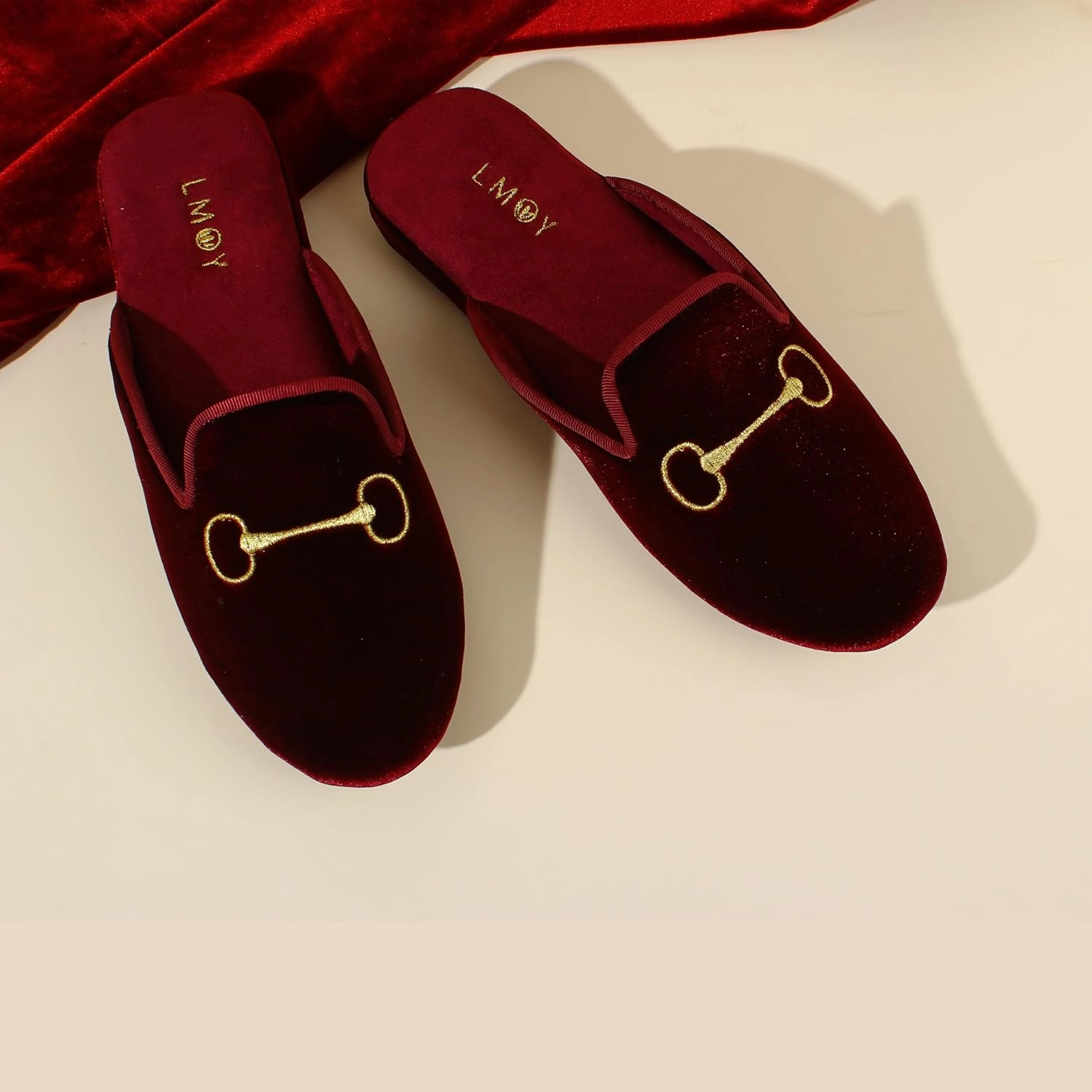 LMOY Velvet Slippers Women'S Slippers House Lightweight Non-Slip Elegant House Slippers